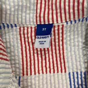 Old Navy Red and Blue Patterned Shirt